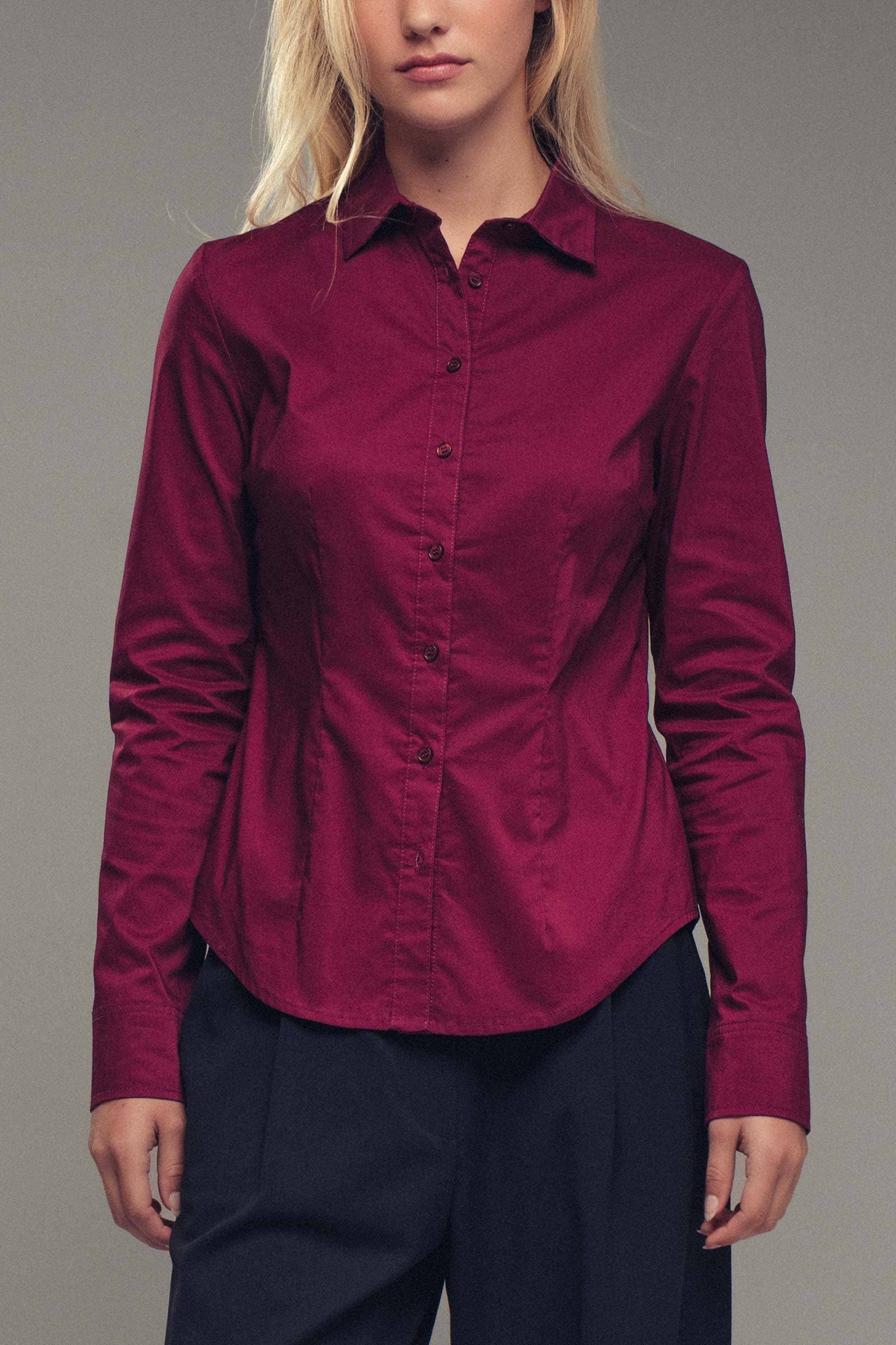 Tailored Western Button-Down Shirt Top