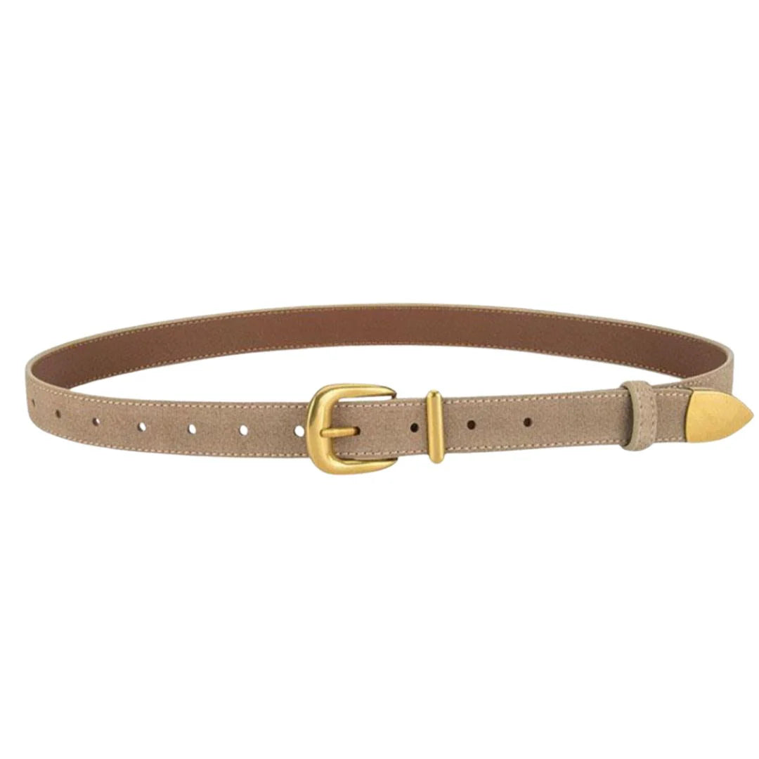 Sleek Sueded Belt