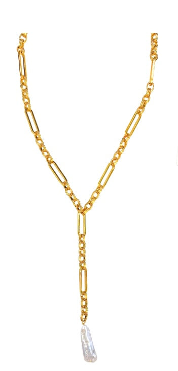 Allure Pearl Lariat Necklace