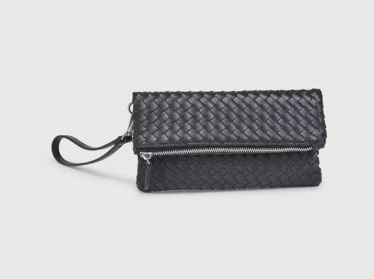Aria Woven Wristlet Clutch