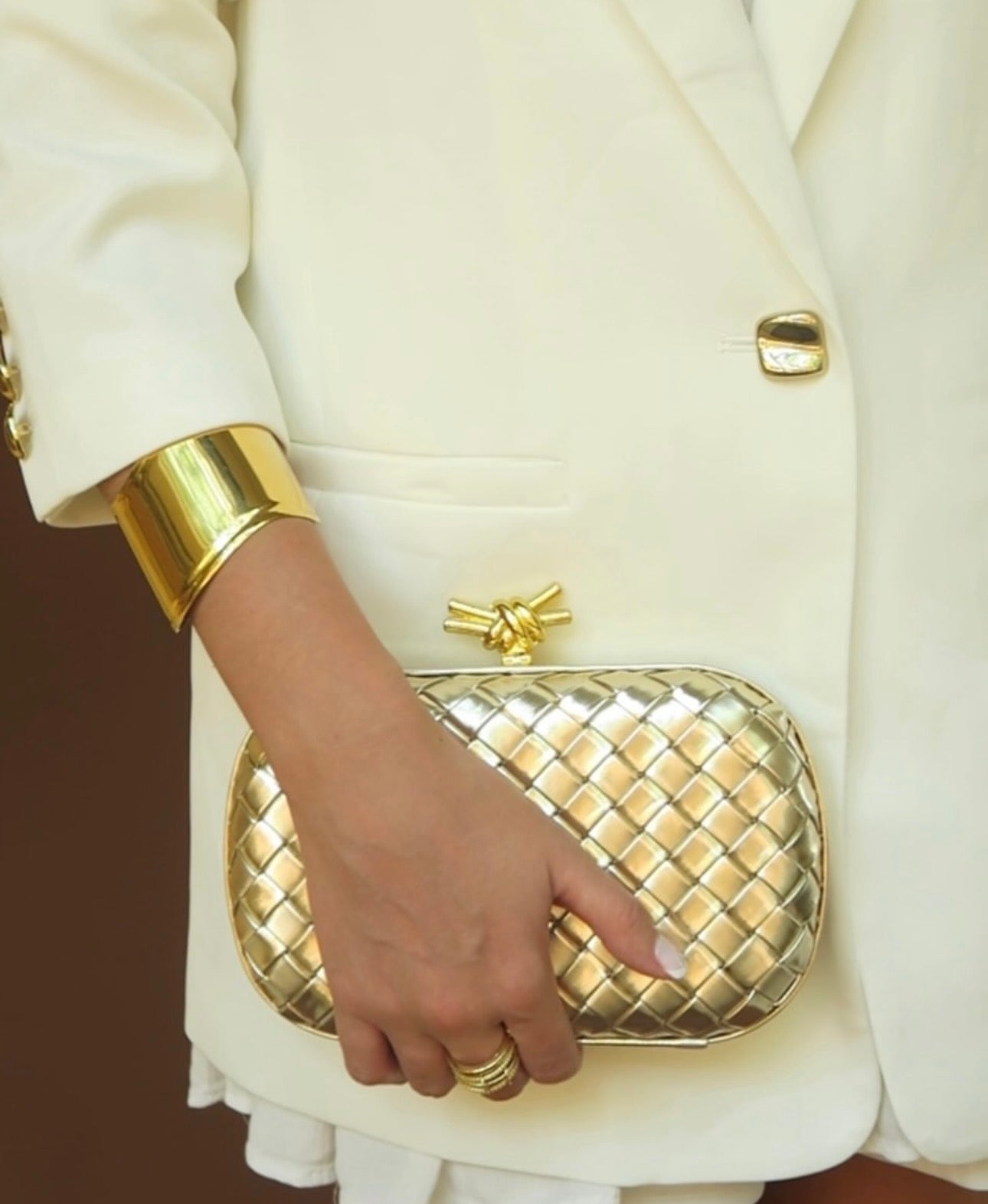 Bonsoir Woven Clutch