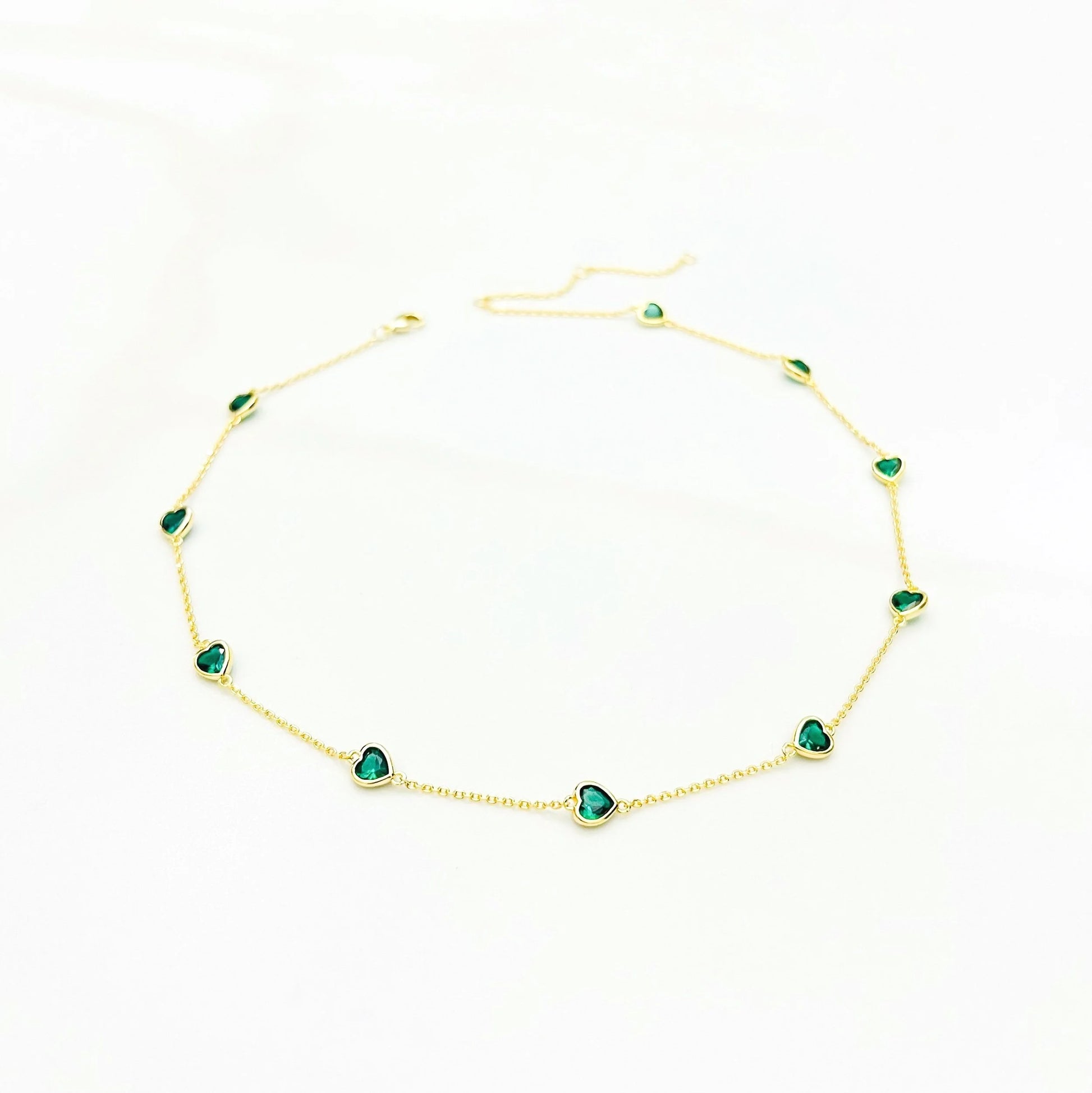 Cubic Heart Chain Necklace