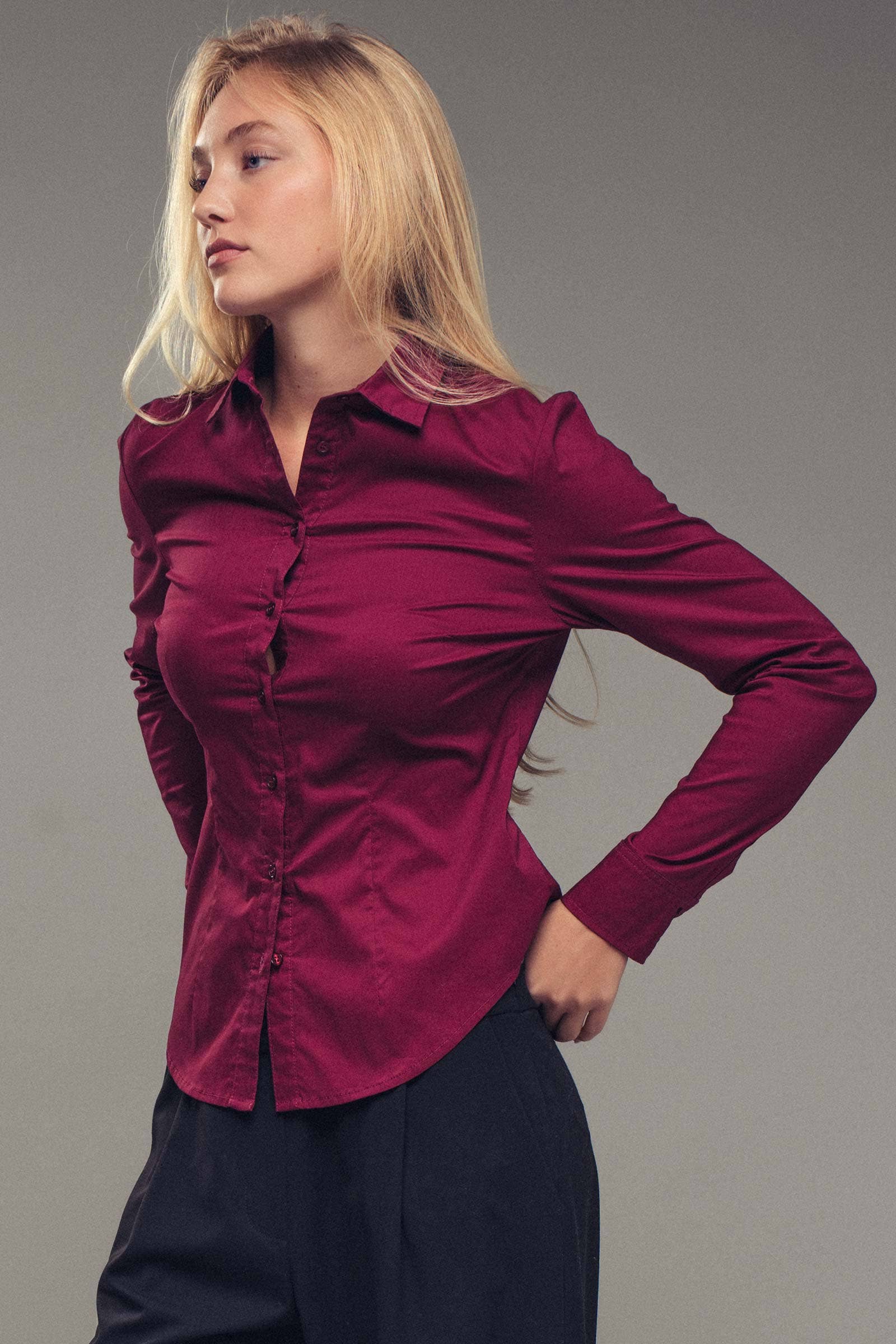 Tailored Western Button-Down Shirt Top