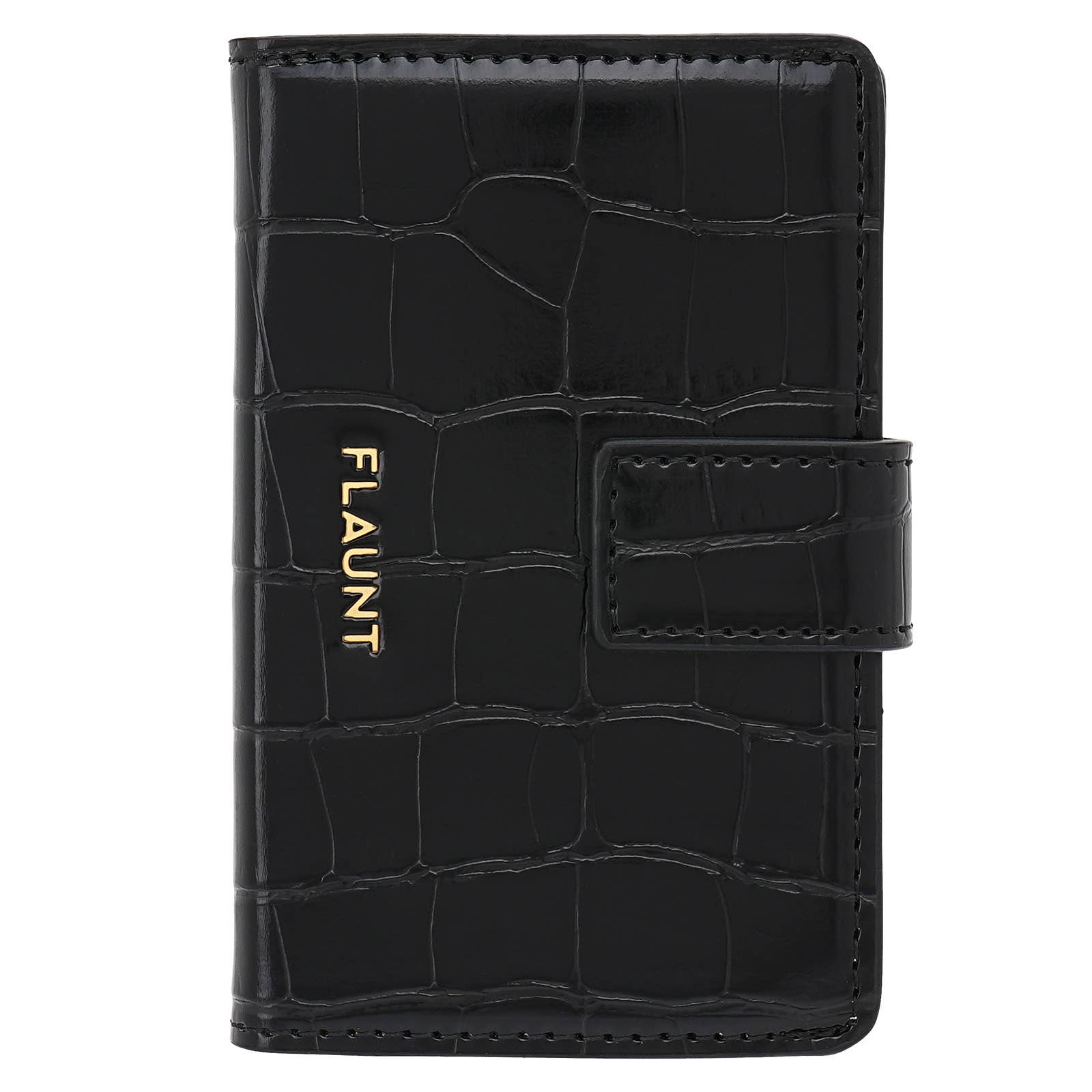Black Crocodile Leather MagSafe Wallet