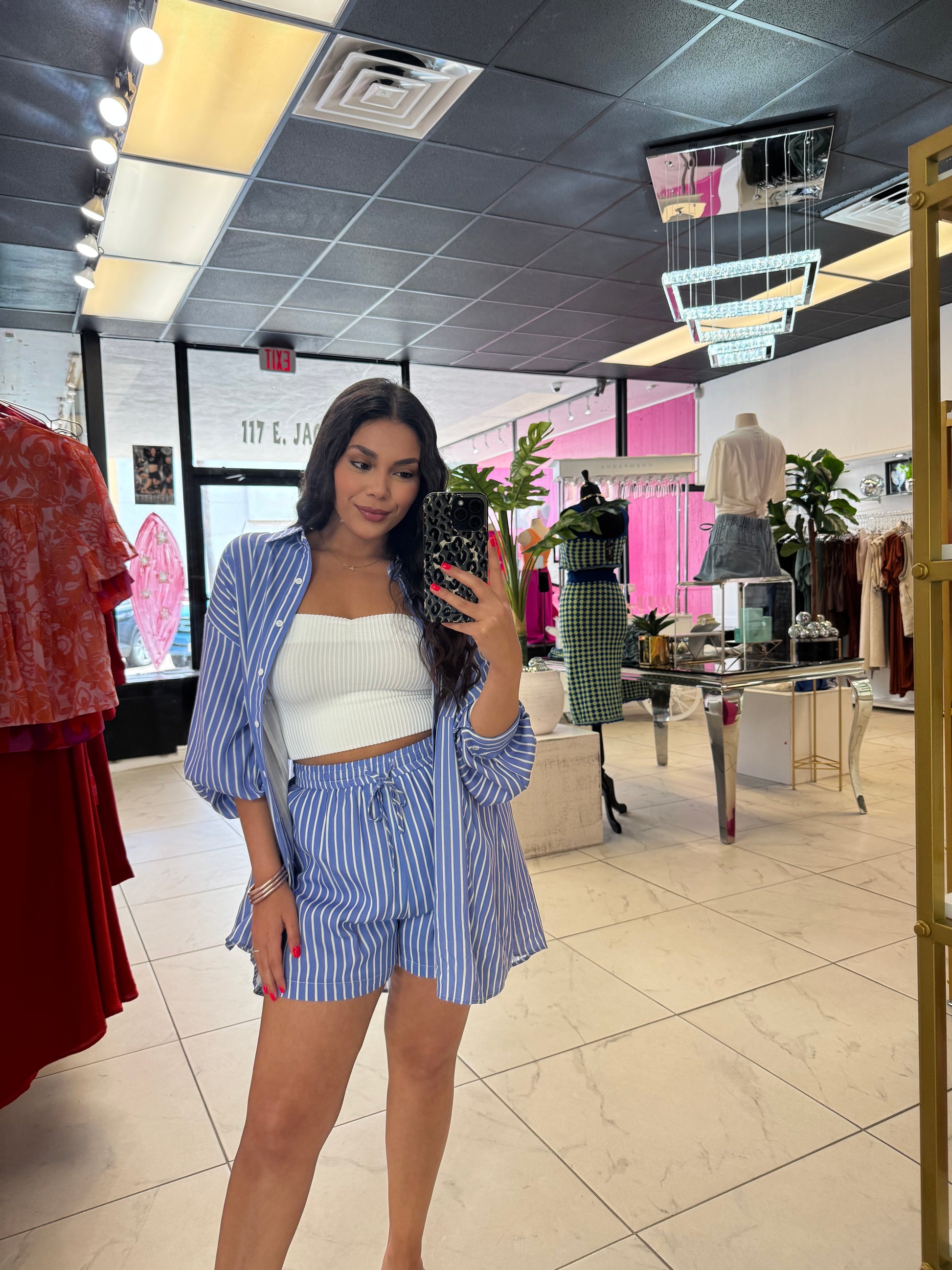 Elise stripe shorts