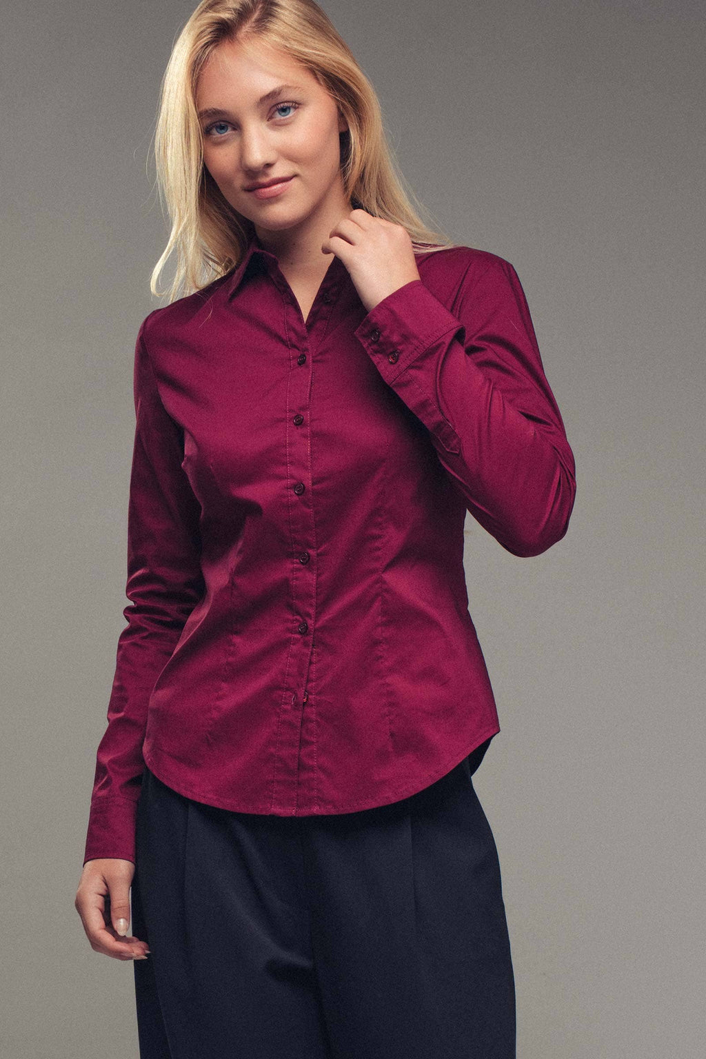 Tailored Western Button-Down Shirt Top