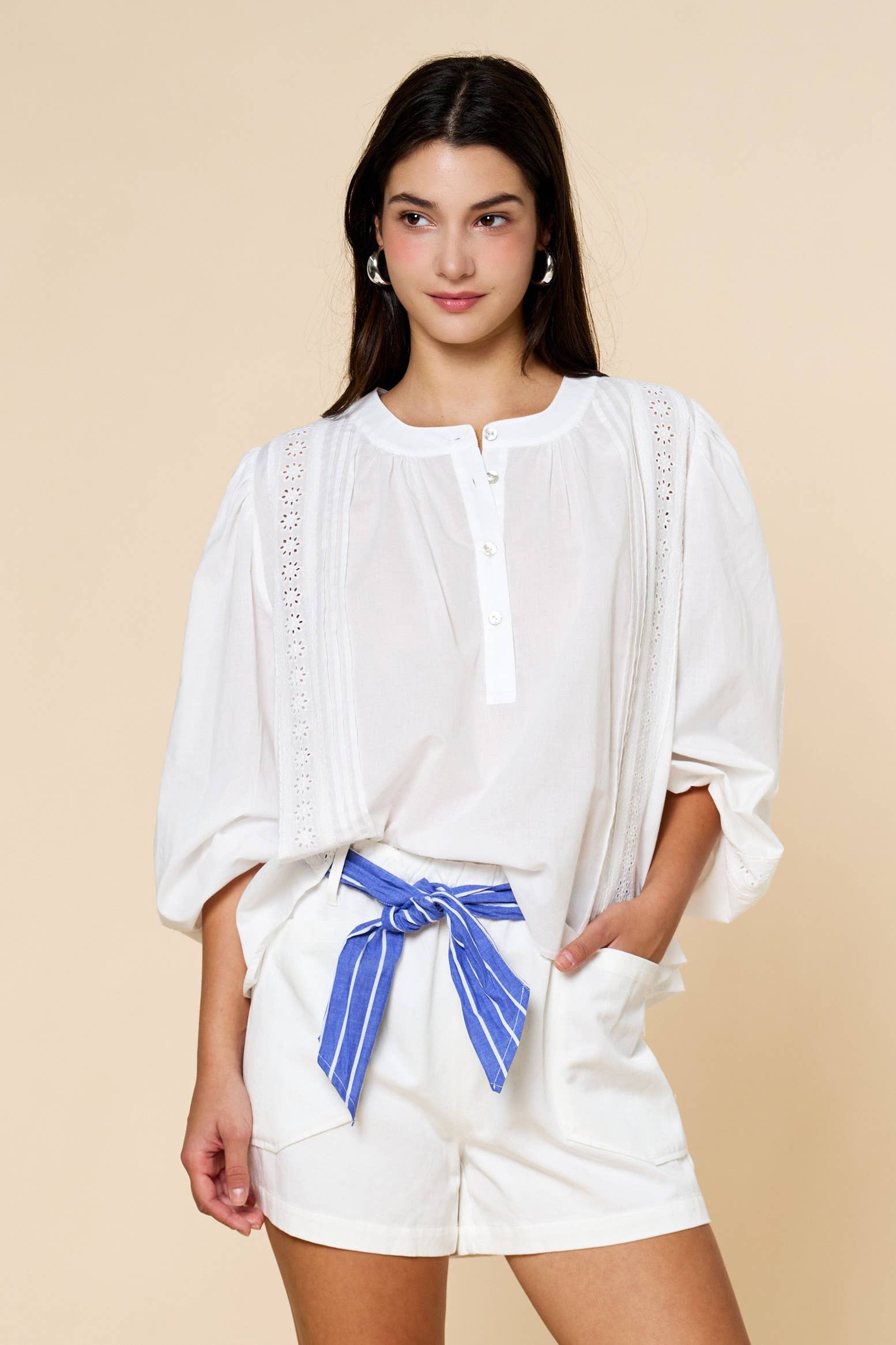 Ivory Bloom Top