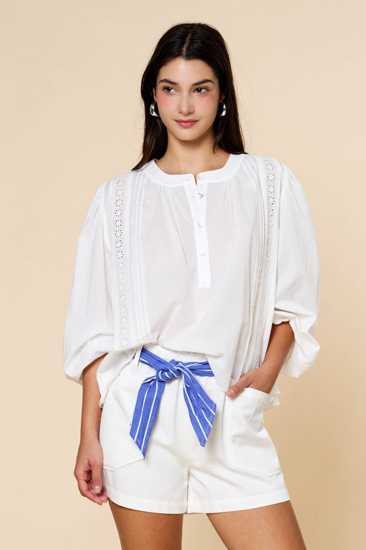 Ivory Bloom Top