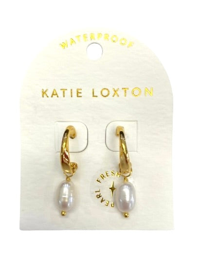 Pearl Lustre Hoop Earrings
