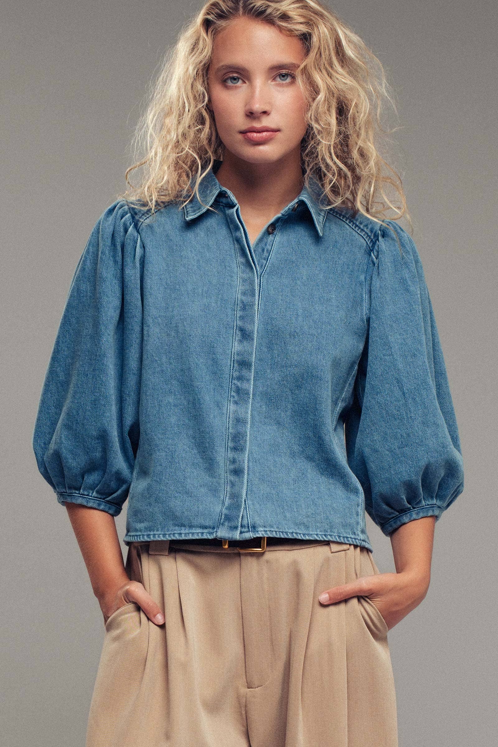Serina Denim Top