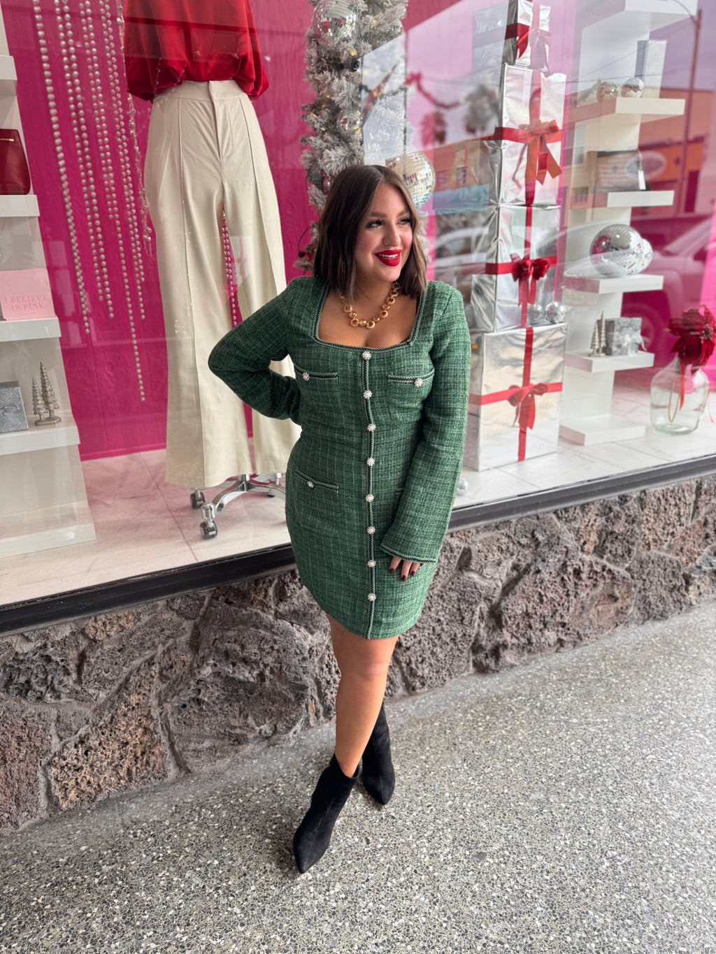 Haley Tweed Mini Dress