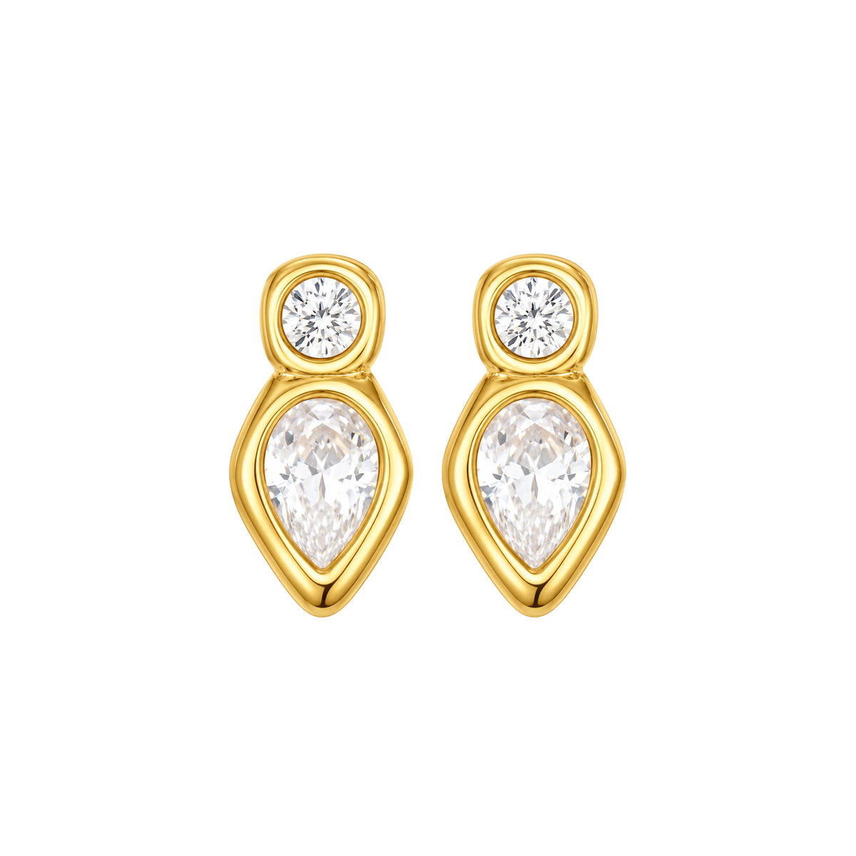 Teardrop Bezel Earrings
