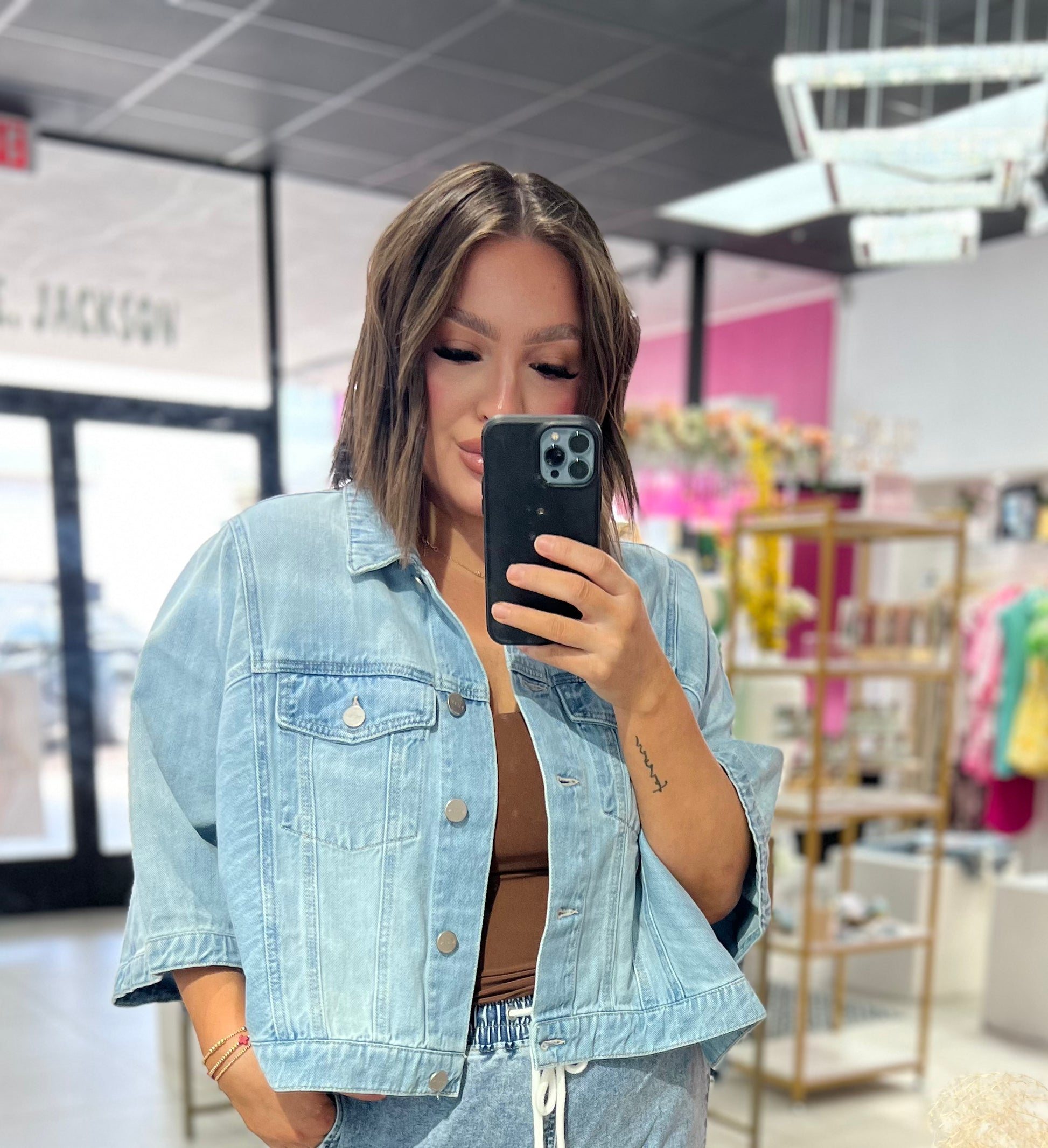 Dina Denim Cape Jacket