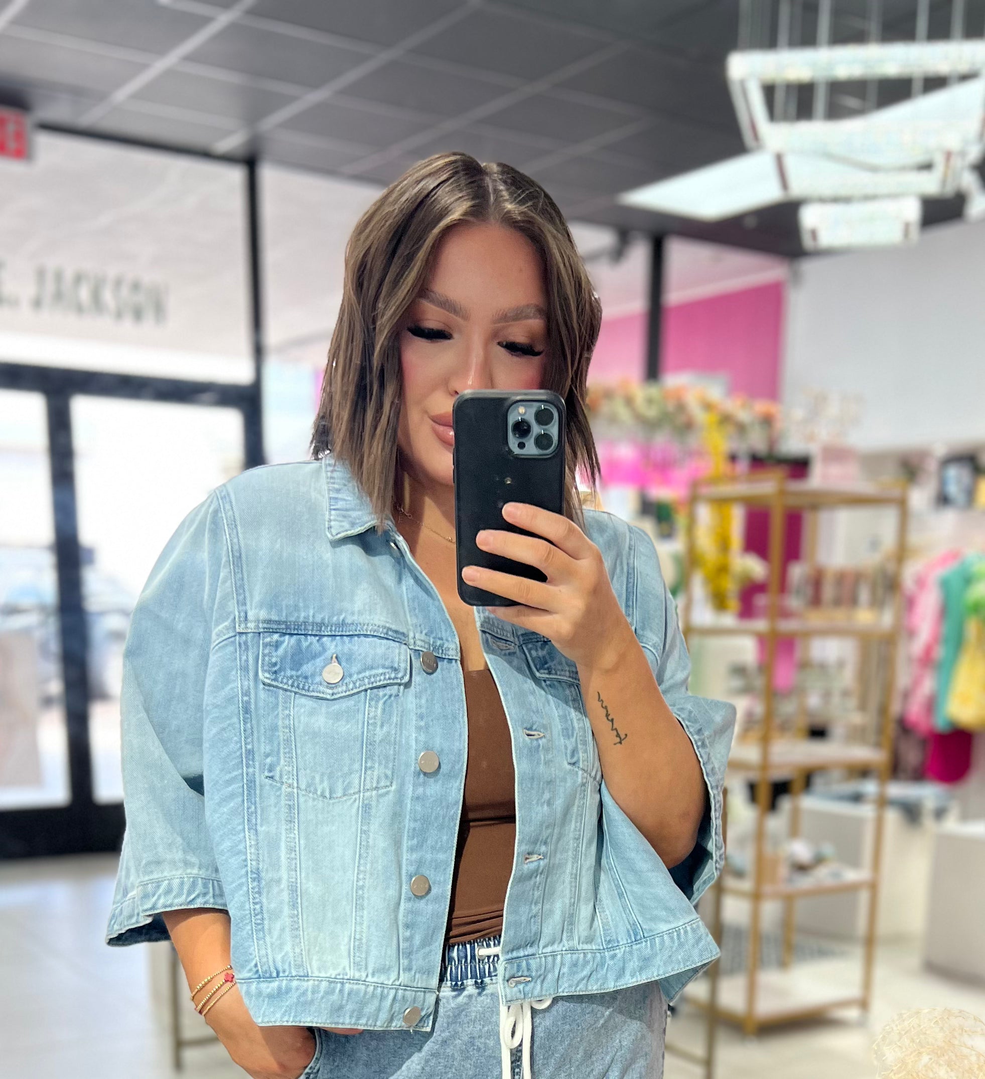 Dina Denim Cape Jacket