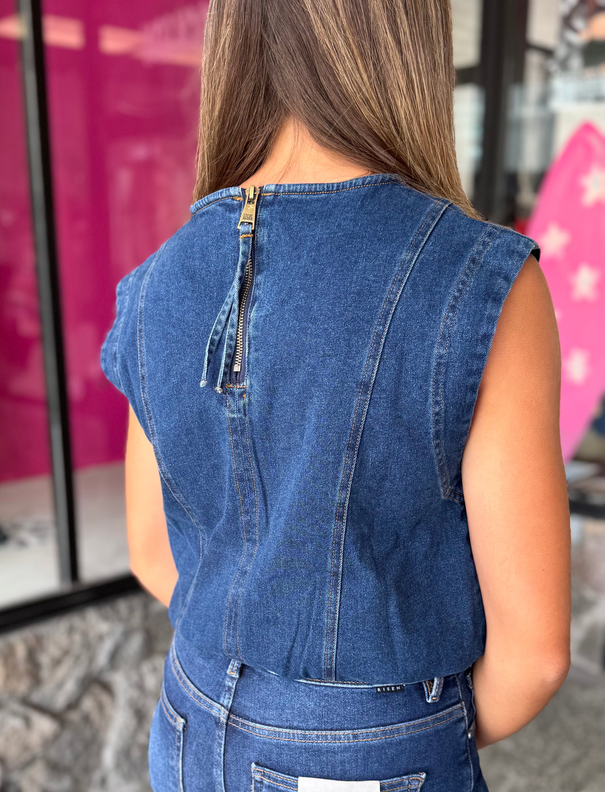 Leila Denim Top