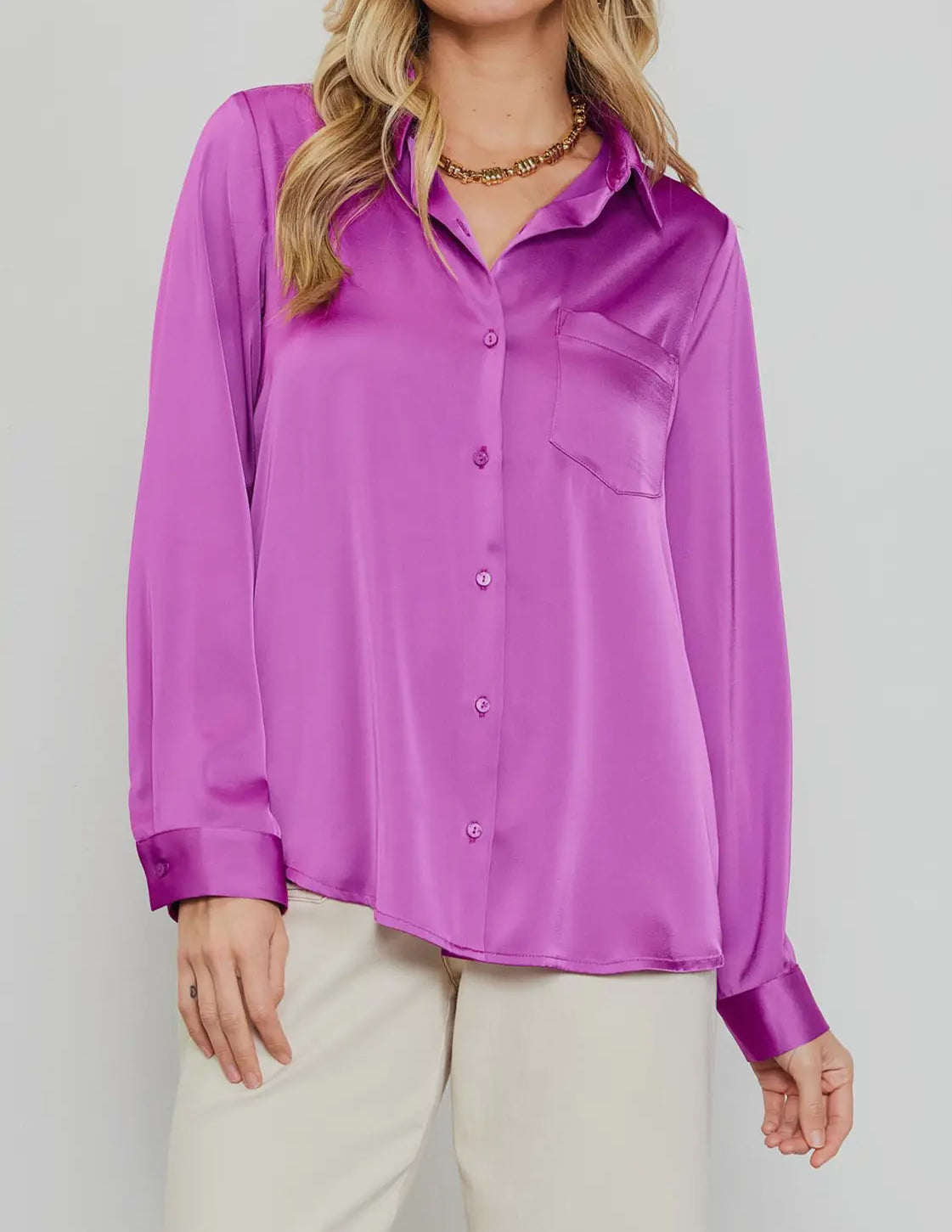 Mulberry Button Up