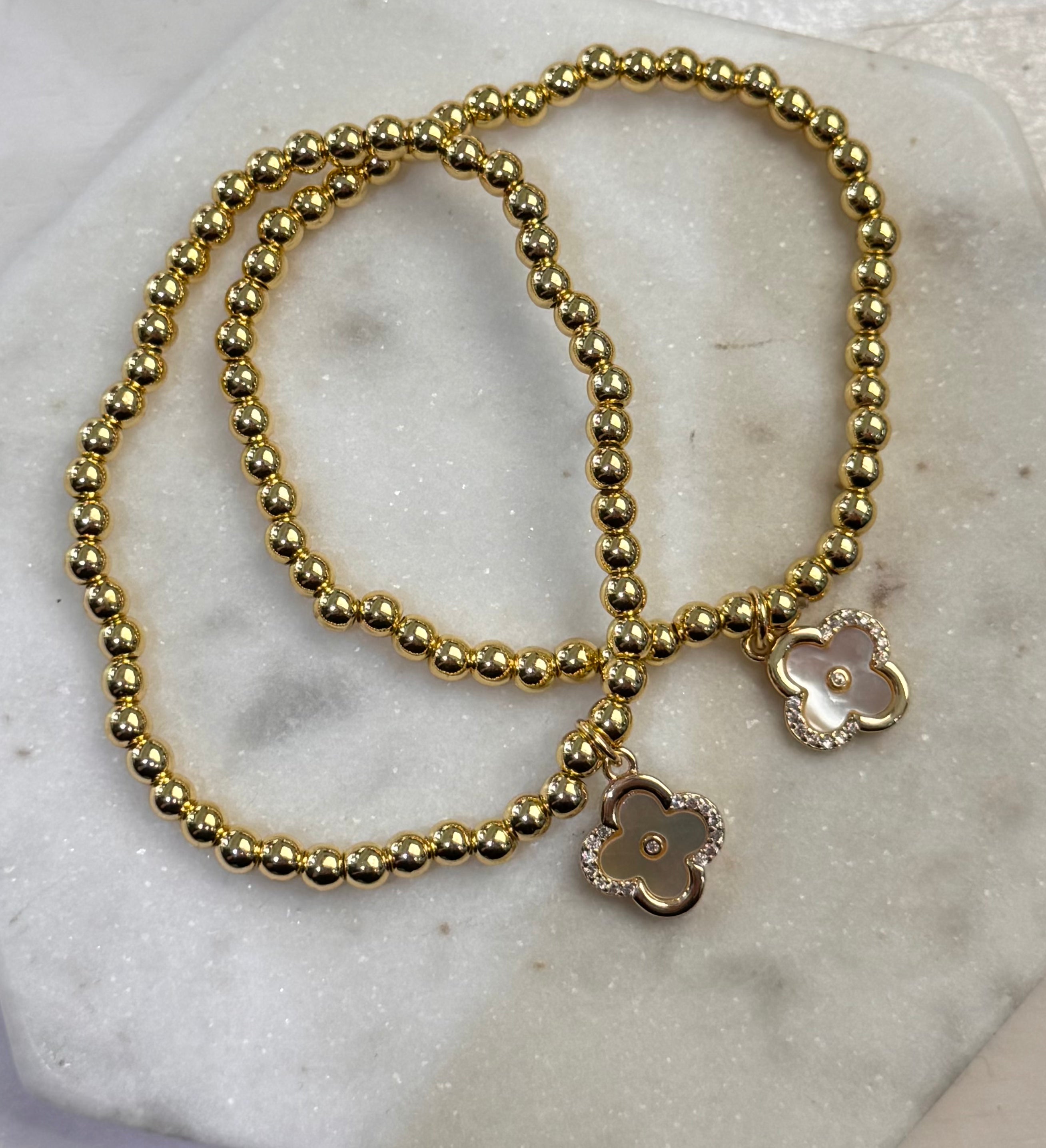 Luxe Clover Beaded Bracelet