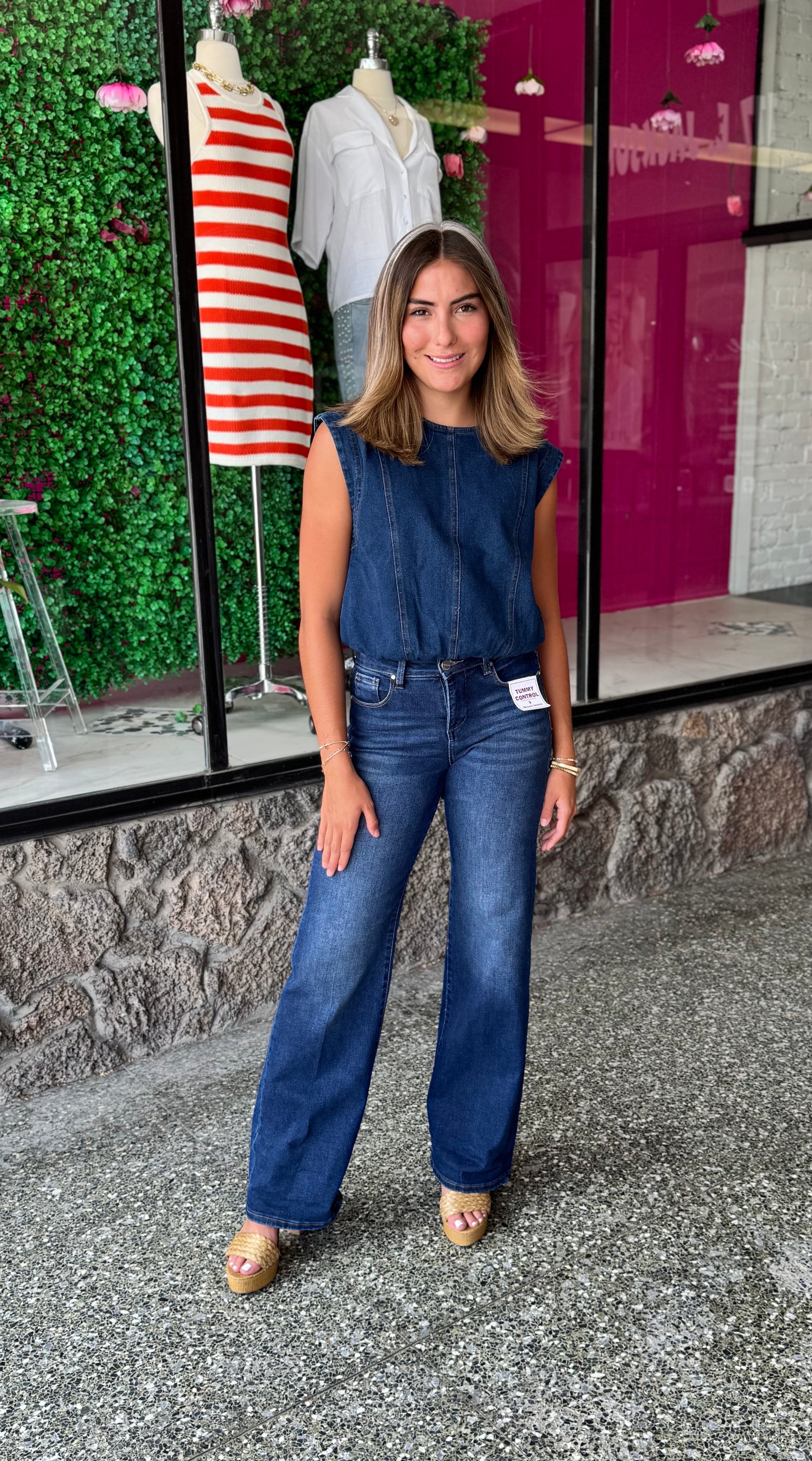 Leila Denim Top