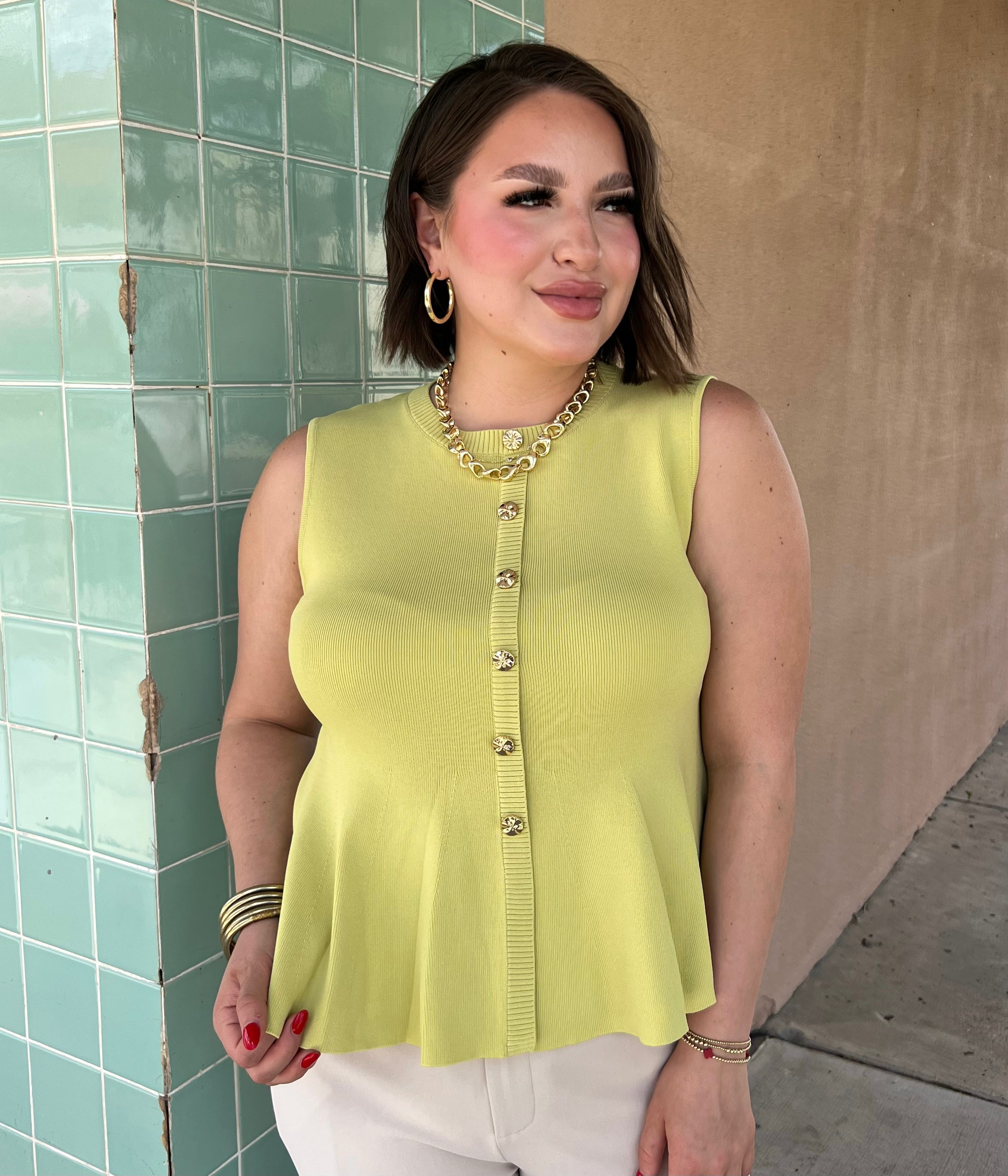 Sunlit Peplum Top