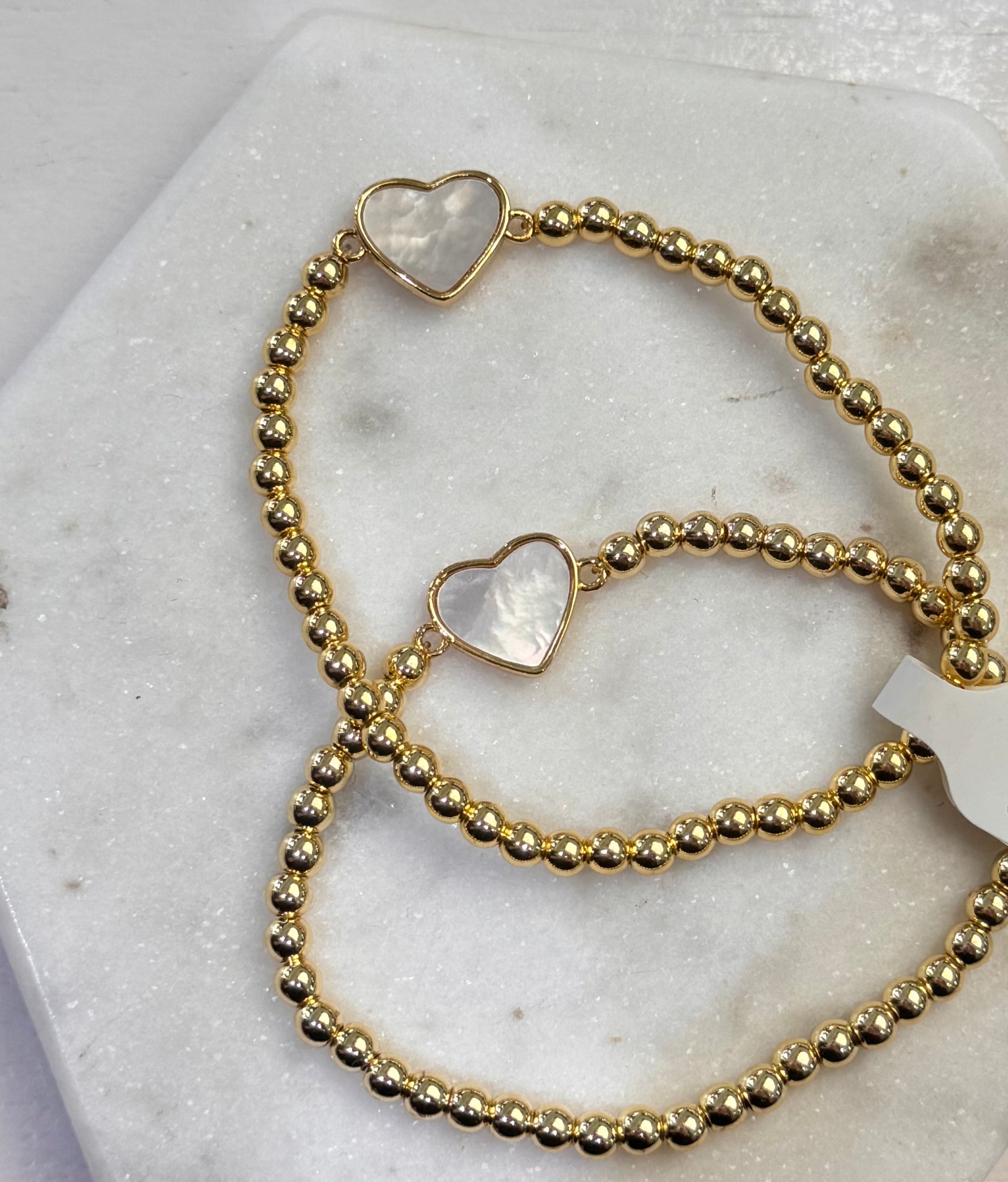 Luminous Heart Beaded Bracelet