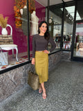 Lindsay Suede Skirt