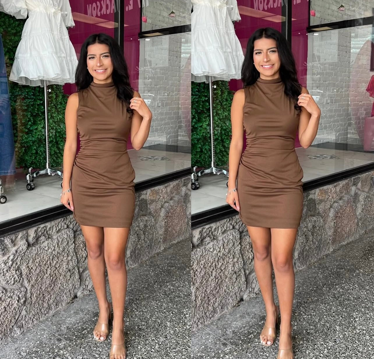 Mo Mini Ruched Dress