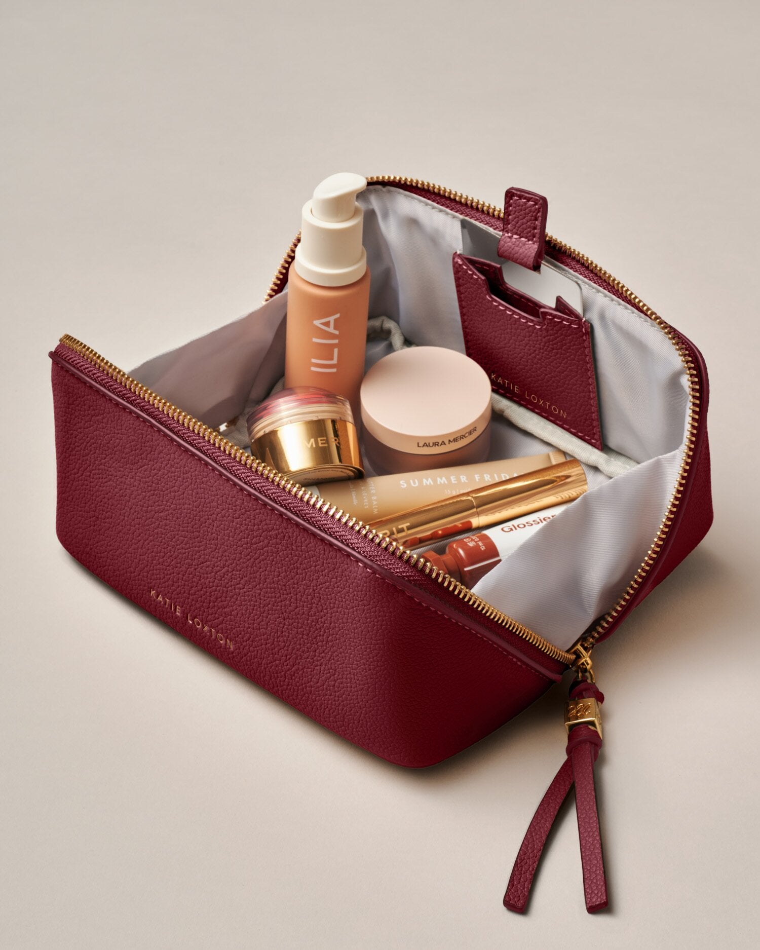 Fold-Out Mirror Make Up Bag