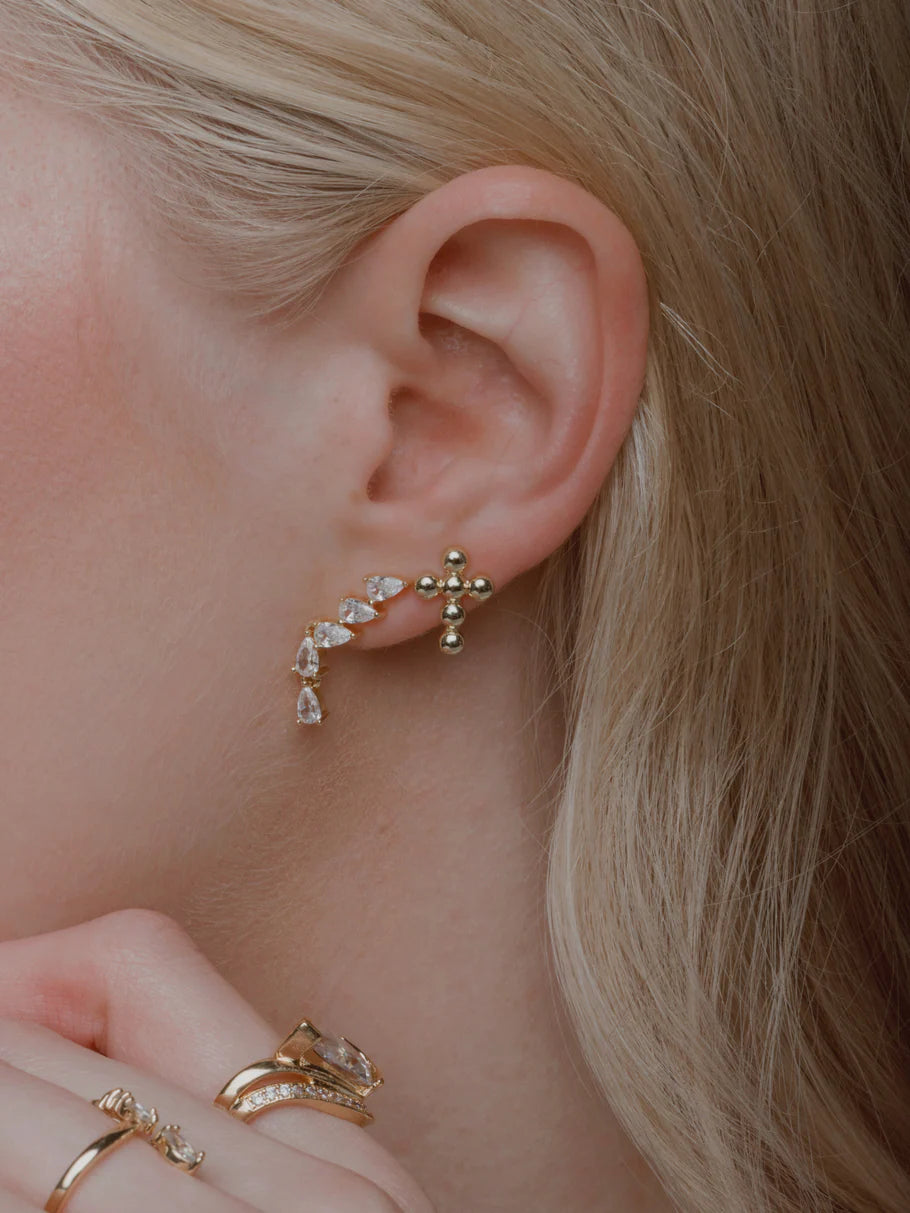 Paloma Teardrop Climber Earring