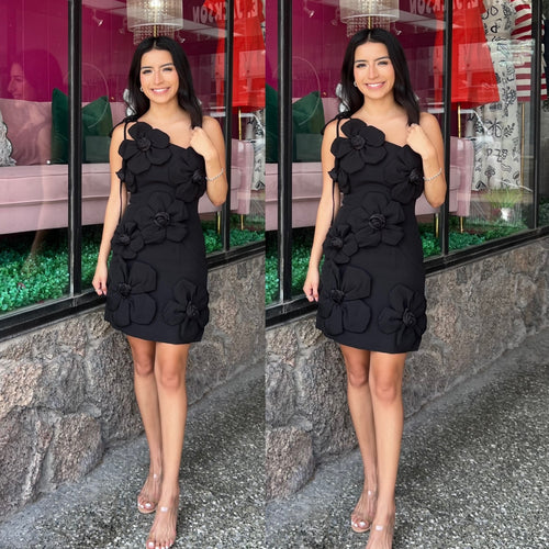3D Floral Mini Dress