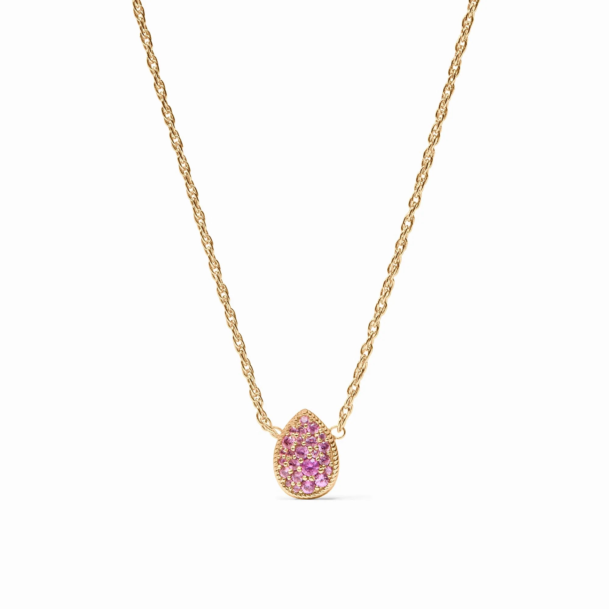 Pavé Teardrop Delicate Necklace