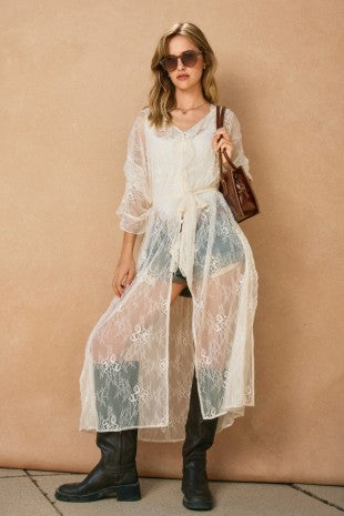 Ellie Ruffled Lace Dress