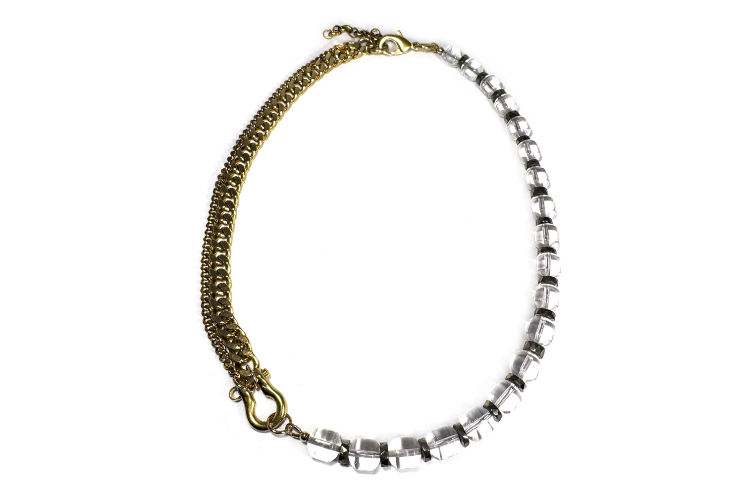 Shackle Duo: Rock Quartz & Pyrite