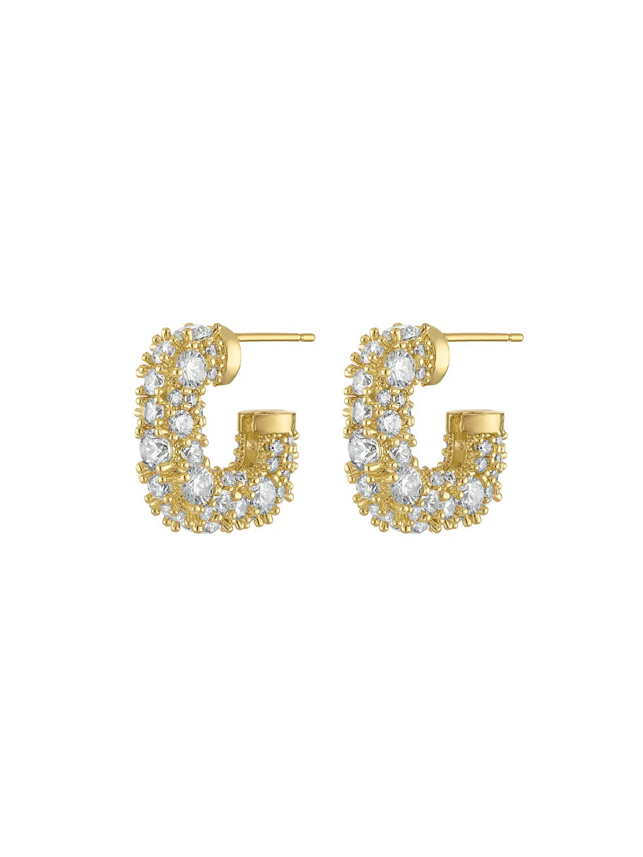 Destiny Pave Hoop Earring