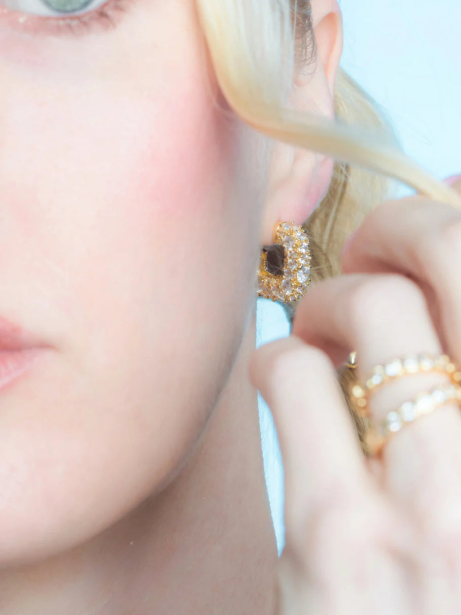 Destiny Pave Hoop Earring