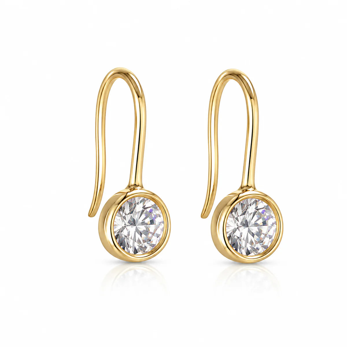 Lyla Bezel Earrings 6mm