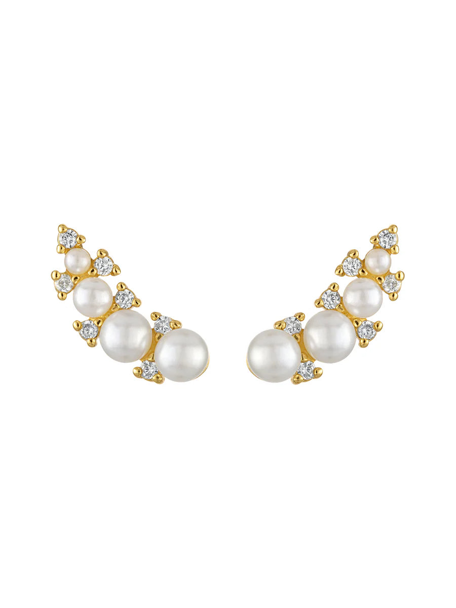 Elin Pearl Climber Earring