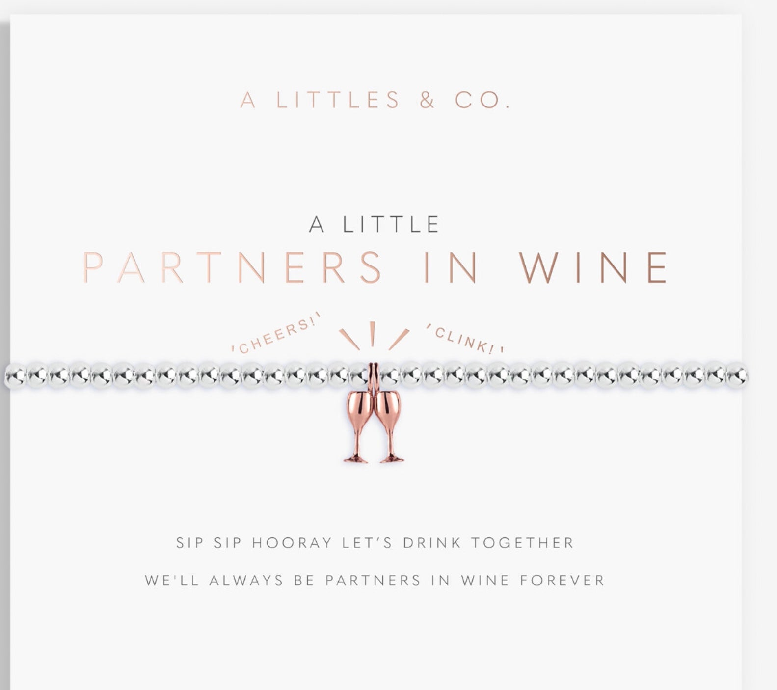 Partners in wine bracelet