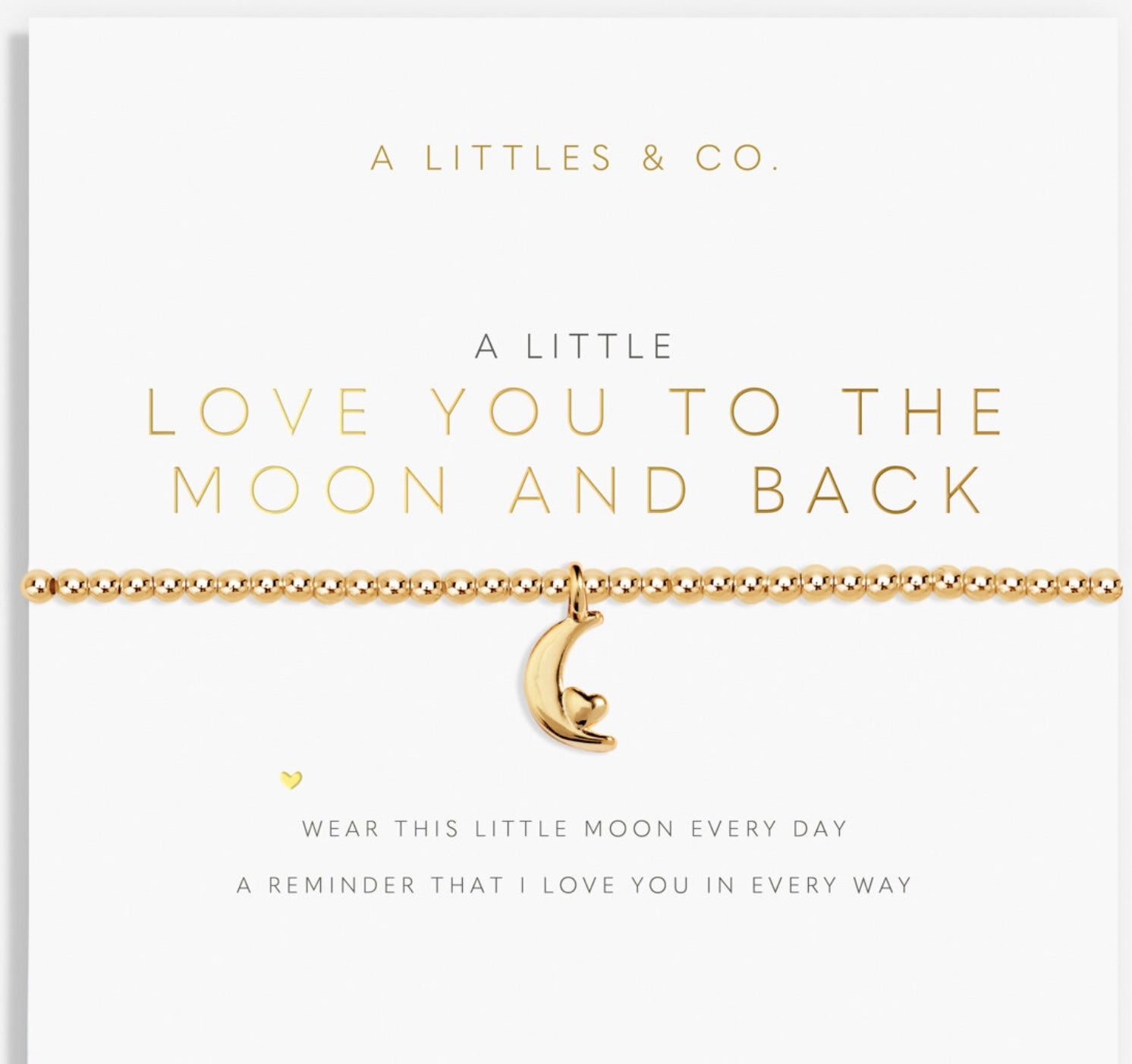 Love you to the moon and back bracelet
