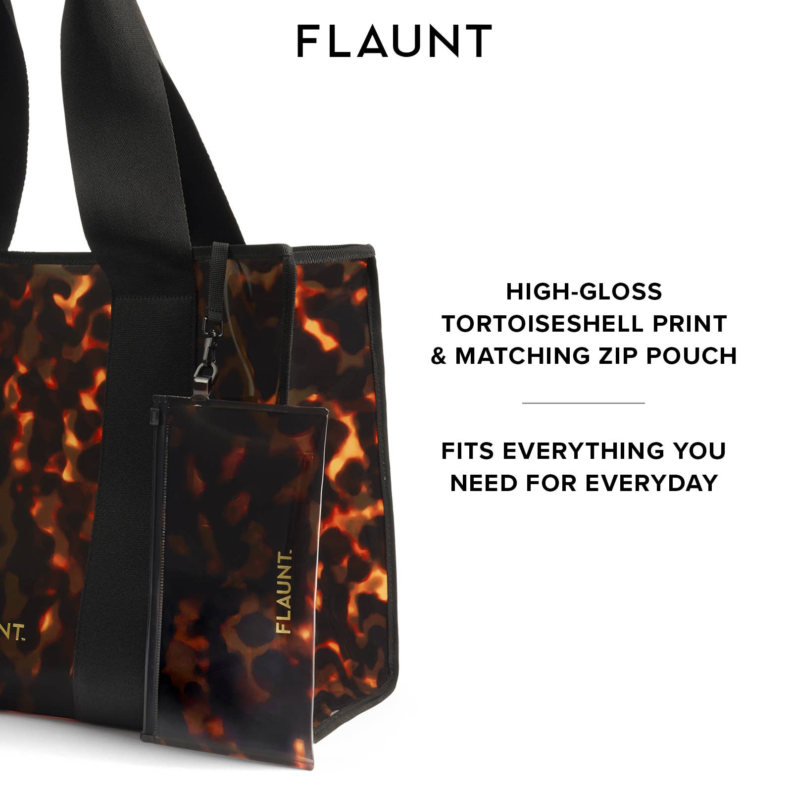 Tortoise Everyday Tote Bag with Pouch