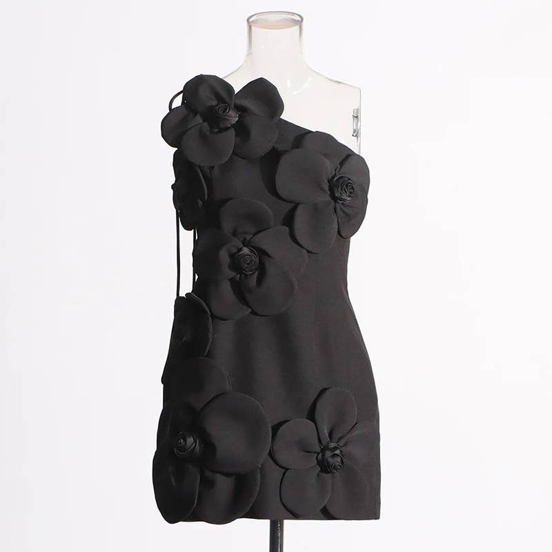 3D Floral Mini Dress