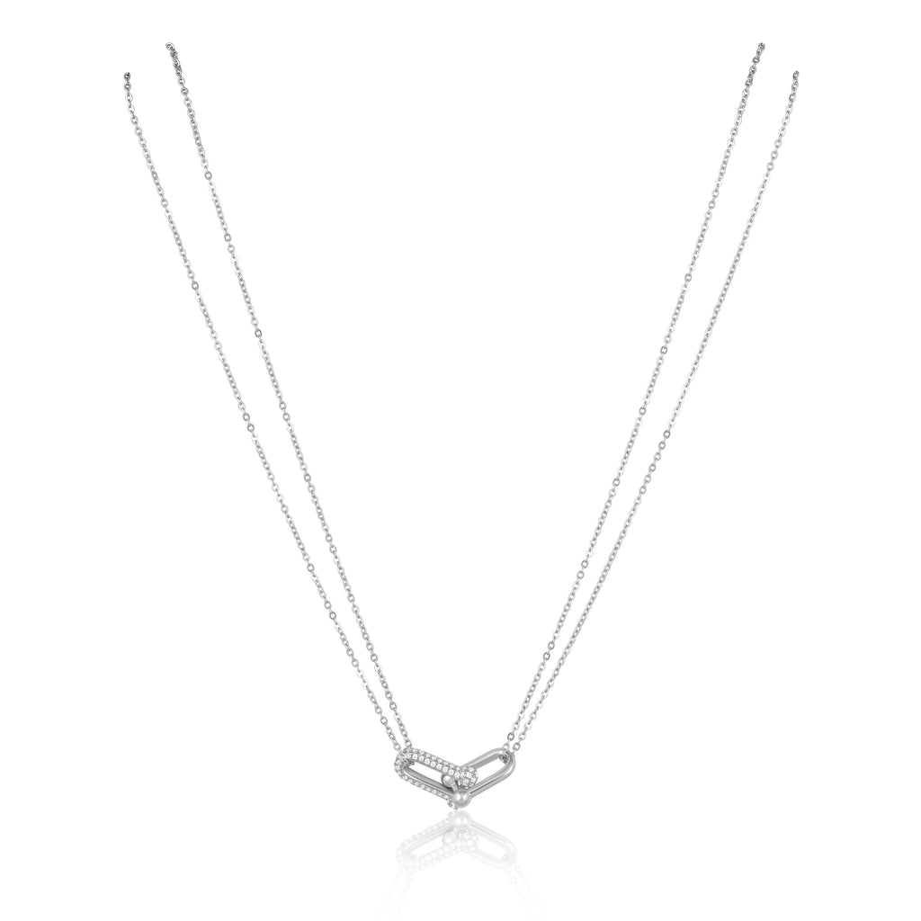 U Link Pave Necklace